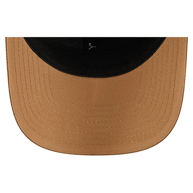 Men's New Era Tan/Light Brown Boston Celtics Two-Tone 9SEVENTY Adjustable Trucker Hat