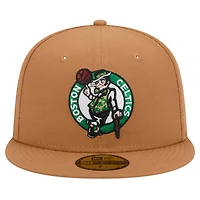 Men's New Era Tan Boston Celtics Color Pack 59FIFTY Fitted Hat