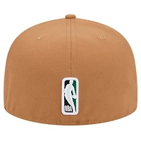 Men's New Era Tan Boston Celtics Color Pack 59FIFTY Fitted Hat