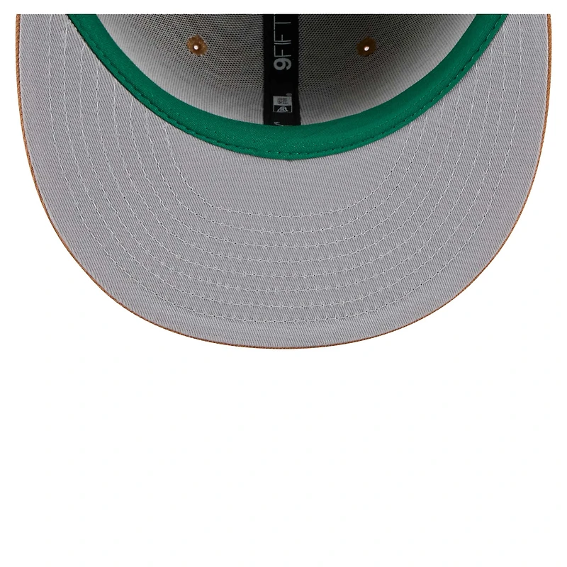 Men's New Era Tan Boston Celtics Color Pack 9FIFTY Snapback Hat