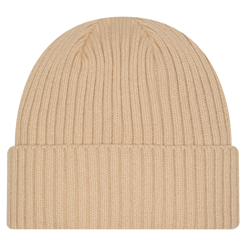 Bonnet à revers en tricot beige Boston Celtics Color Pack New Era pour homme