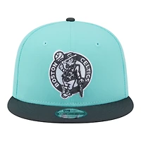 Men's New Era Turquoise/Charcoal Boston Celtics Color Pack Two-Tone 9FIFTY Snapback Hat