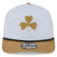 Casquette ajustable New Era blanche et or Boston Celtics 2025/26 City Edition 19TWENTY pour homme