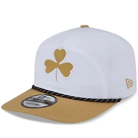 Casquette ajustable New Era blanche et or Boston Celtics 2025/26 City Edition 19TWENTY pour homme
