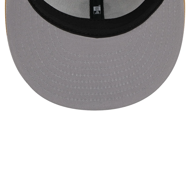 Casquette ajustée New Era 59FIFTY blanche et or Boston Celtics édition City 2025/26 pour homme