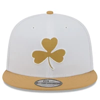Men's New Era White/Gold Boston Celtics 2025/26 City Edition 9FIFTY Snapback Hat