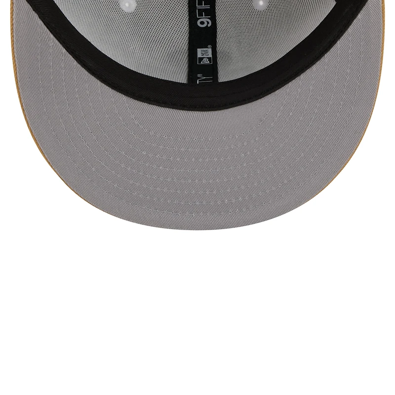 Casquette snapback New Era blanche et or Boston Celtics 2025/26 City Edition 9FIFTY pour homme