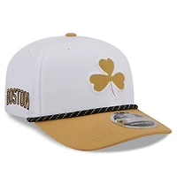 Men's New Era White/Gold Boston Celtics 2025/26 City Edition 9SEVENTY Adjustable Hat