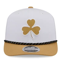 Men's New Era White/Gold Boston Celtics 2025/26 City Edition 9SEVENTY Adjustable Hat