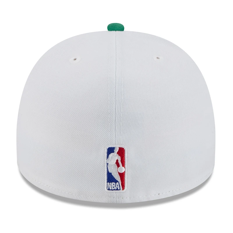 Men's New Era White/Kelly Green Boston Celtics 2025 NBA Draft A-Frame 59FIFTY Fitted Hat