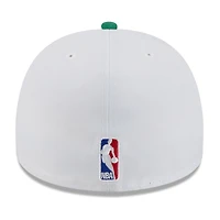 Men's New Era White/Kelly Green Boston Celtics 2025 NBA Draft A-Frame 59FIFTY Fitted Hat