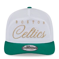 Men's New Era White/Kelly Green Boston Celtics 2025 NBA Draft On-Stage Nylon 19TWENTY Adjustable Hat