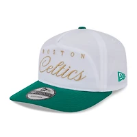 Men's New Era White/Kelly Green Boston Celtics 2025 NBA Draft On-Stage Nylon 19TWENTY Adjustable Hat