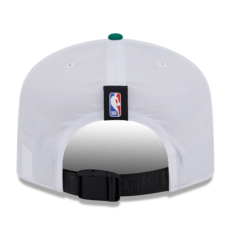 Men's New Era White/Kelly Green Boston Celtics 2025 NBA Draft On-Stage Nylon 19TWENTY Adjustable Hat
