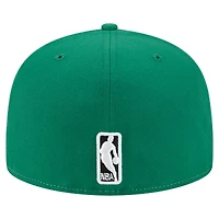 Casquette ajustée New Era 59Fifty blanche/verte Kelly pour homme des Boston Celtics