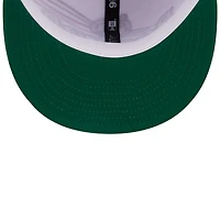 Casquette snapback New Era 9FIFTY pour homme, blanche et vert Kelly, Boston Celtics, style rétro.