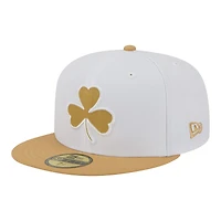 Casquette ajustée New Era 59FIFTY City Edition blanche Boston Celtics pour homme