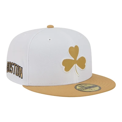 Men's New Era  White Boston Celtics City Edition 59FIFTY Fitted Hat