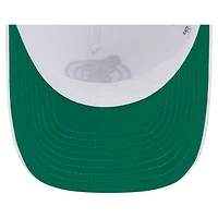 Men's New Era  White Boston Celtics Featherweight Team Tape 9FORTY M-Crown A-Frame Adjustable Hat
