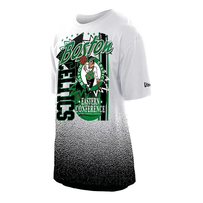 T-shirt blanc New Era Boston Celtics Injection Sport Classics pour homme