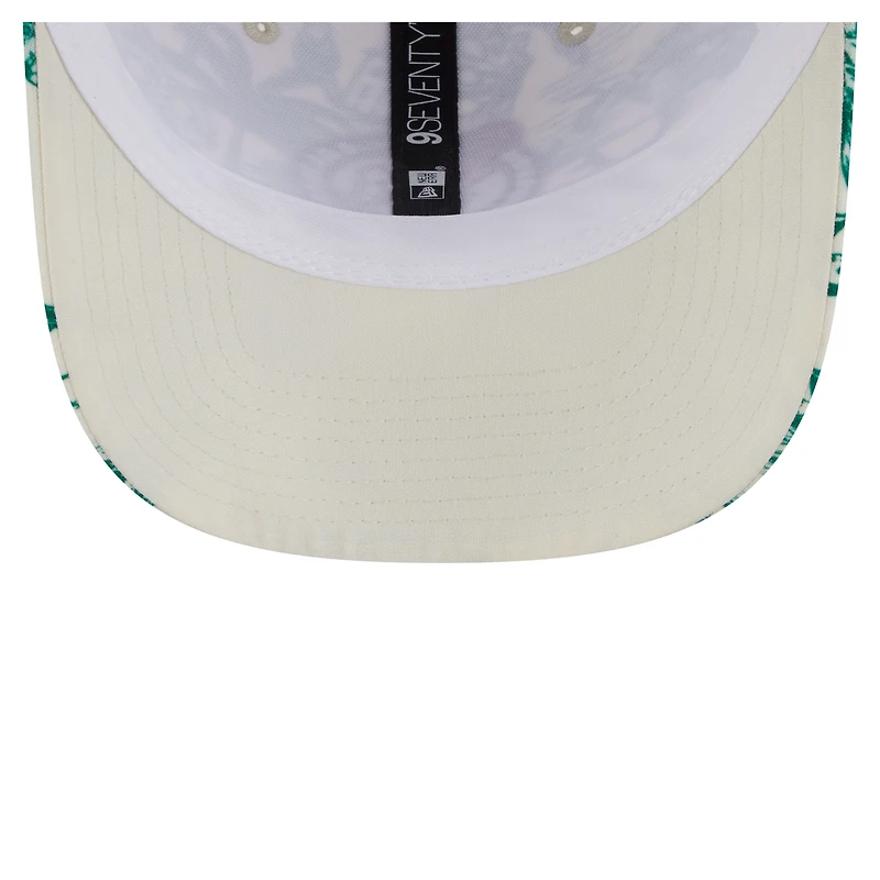 Men's New Era White Boston Celtics Lemon Tree 9SEVENTY Adjustable Hat