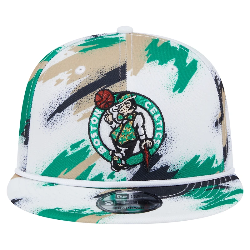 Casquette snapback 9FIFTY blanche Boston Celtics de New Era pour homme