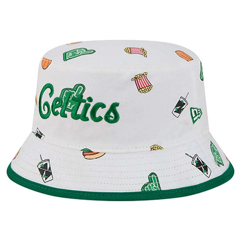 Bob réversible Boston Celtics Team Cheer blanc New Era pour homme