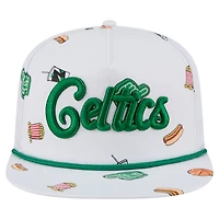 Men's New Era White Boston Celtics Team Cheer Rope 19TWENTY Adjustable Hat