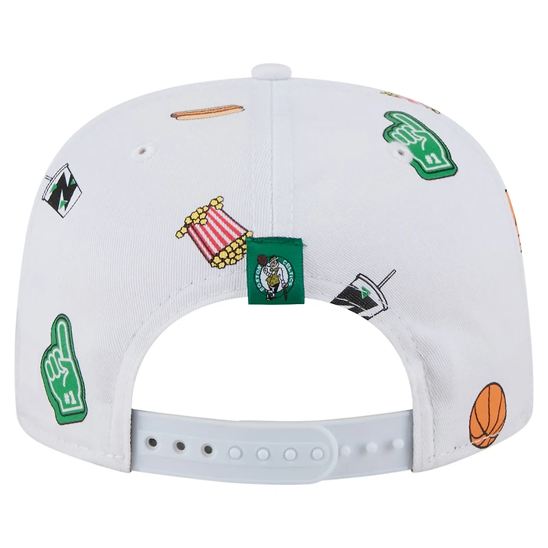 Casquette ajustable New Era blanche Boston Celtics Team Cheer Rope 19TWENTY pour homme