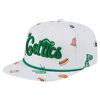 Men's New Era White Boston Celtics Team Cheer Rope 19TWENTY Adjustable Hat