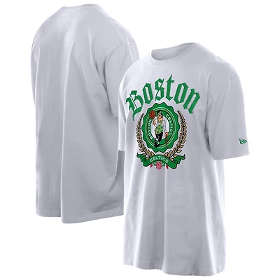 T-shirt oversize blanc Boston Celtics Throwback Prep pour homme New Era