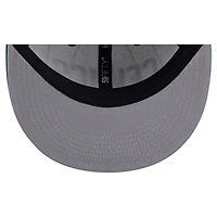 Casquette ajustée New Era 59FIFTY blanche à rayures fines avec logo Boston Celtics pour homme