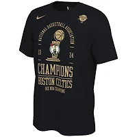 T-shirt Nike pour hommes, noir, Boston Celtics, 18 fois finales de la NBA, champions du vestiaire