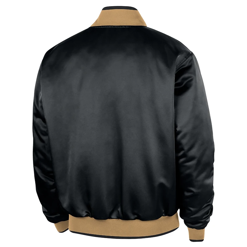Men's Nike  Black Boston Celtics 2025/26 City Edition Remix Courtside Full-Snap Bomber Jacket