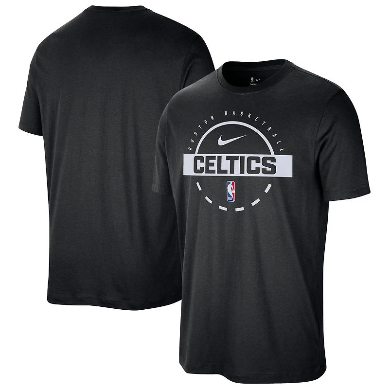 T-shirt d'entraînement authentique Nike noir des Boston Celtics pour homme
