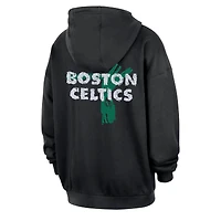 Sweat à capuche premium Nike Boston Celtics Courtside Club noir pour homme