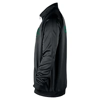 Men's Nike Black Boston Celtics Courtside Pique Club Full-Zip Track Jacket