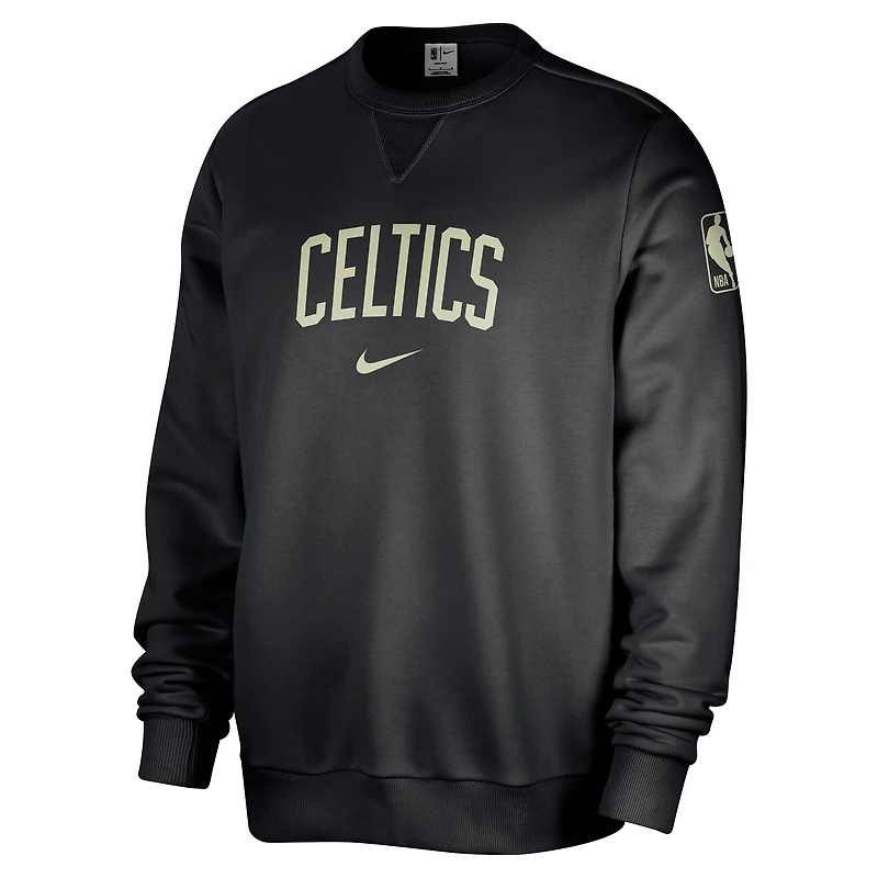 Men's Nike Black Boston Celtics Courtside Standard Issue Performance Pullover Sweatshirt