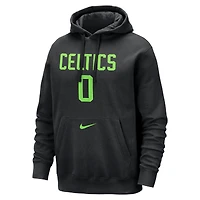 Sweat à capuche Nike Jayson Tatum pour homme Boston Celtics 2024/25 City Edition avec nom et numéro Noir