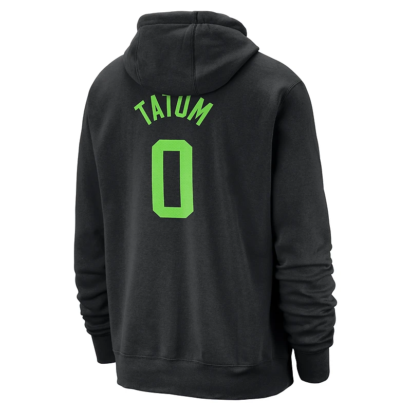 Sweat à capuche Nike Jayson Tatum pour homme Boston Celtics 2024/25 City Edition avec nom et numéro Noir