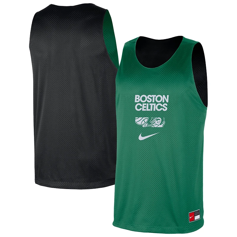 Maillot d'entraînement réversible en maille Nike Kelly Green/Black Boston Celtics pour homme