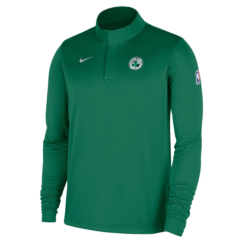 Haut Nike Kelly Green Boston Celtics 2025/26 Authentic Coaches Dri-Fit à quart de zip pour homme