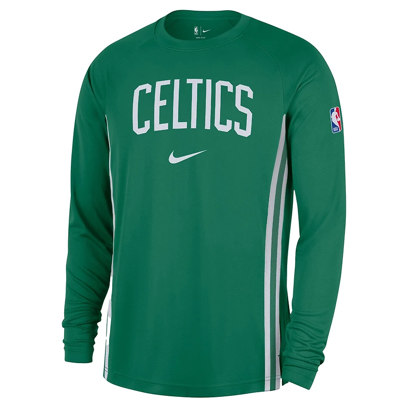 Men's Nike Kelly Green Boston Celtics 2025/26 Authentic Pre-Game Legend Dri-FIT Long Sleeve Shooting Shirt