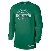 T-shirt d'entraînement à manches longues Nike Kelly Green Boston Celtics 2025/26 On-Court Flare Dri-FIT pour homme