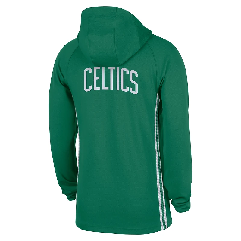 Veste à capuche Nike Kelly Green Boston Celtics Authentic On Court Zone Quarter-Zip Dri-FIT pour homme