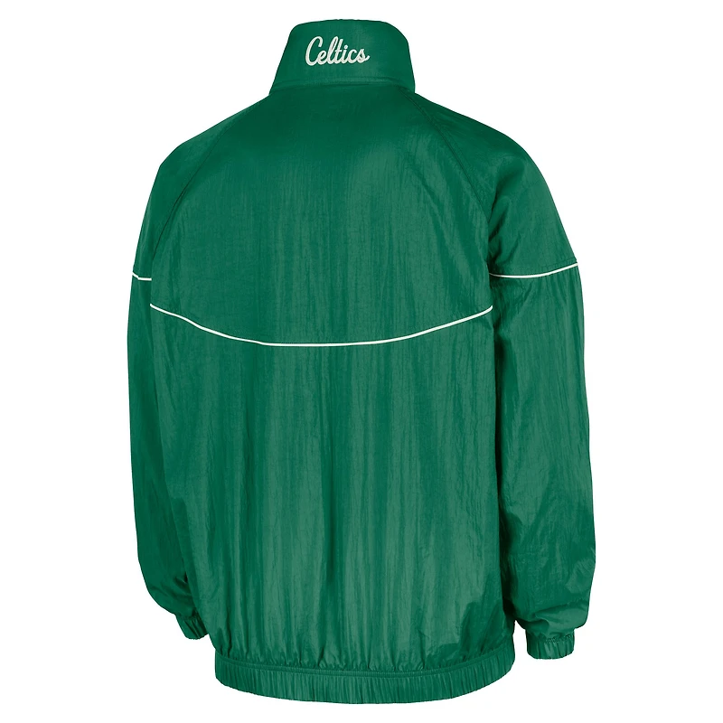 Men's Nike  Kelly Green Boston Celtics Courtside Windrunner Woven Half-Zip Jacket