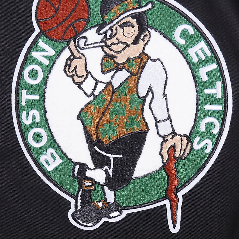 Veste zippée en sergé noir Boston Celtics Area Code pour homme Pro Standard
