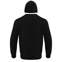 Men's Pro Standard Black Boston Celtics Crewneck Pullover Sweater & Cuffed Knit Hat Box Gift Set