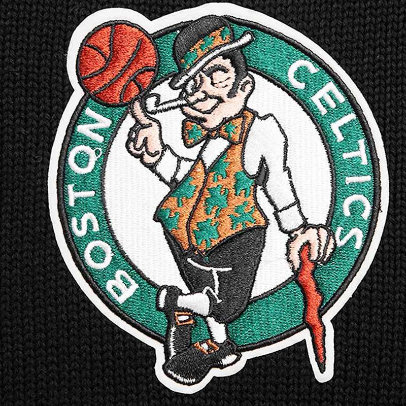 Men's Pro Standard Black Boston Celtics Crewneck Pullover Sweater & Cuffed Knit Hat Box Gift Set