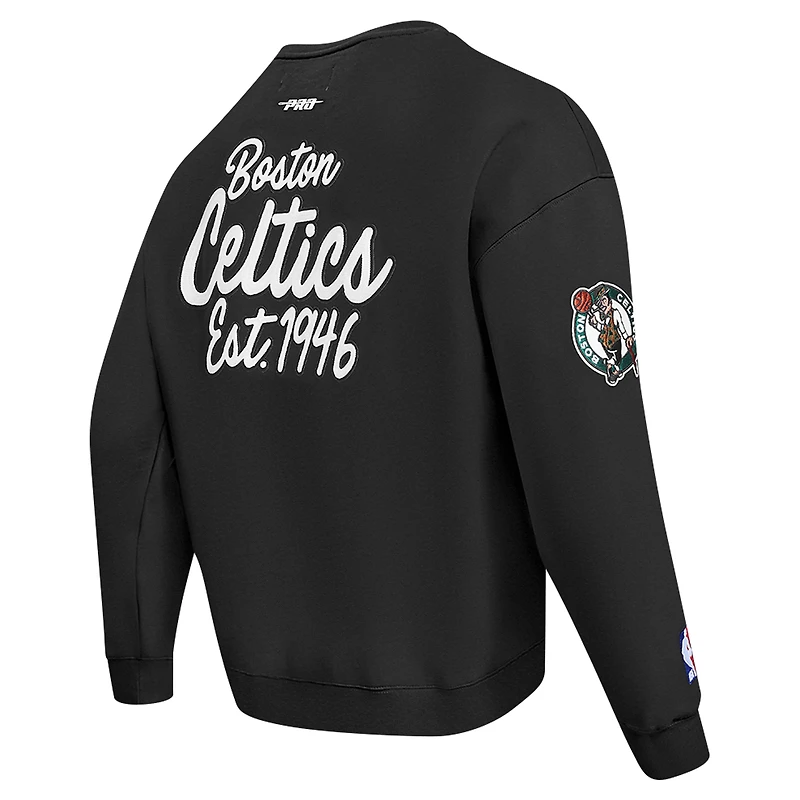 Sweat-shirt à épaules tombantes Boston Celtics Paint the City Pro Standard pour homme, noir